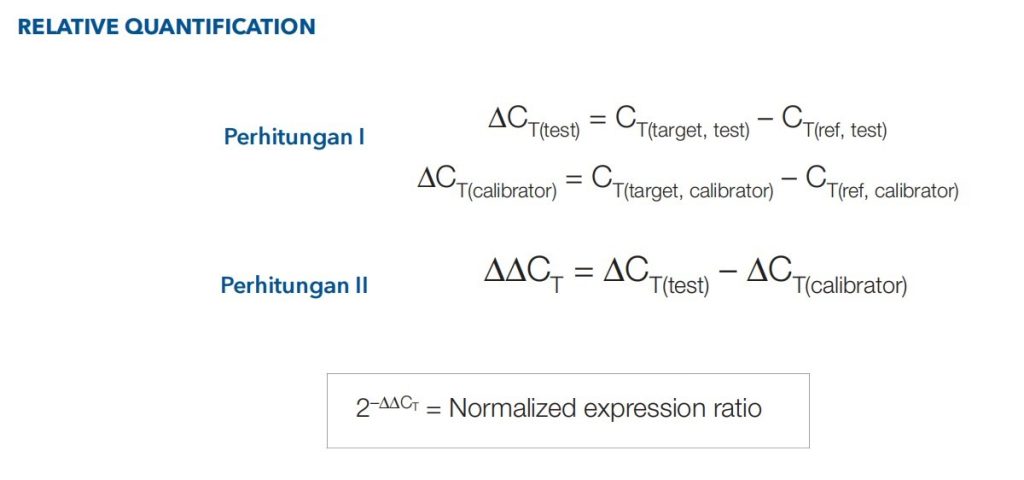 Gambar 6. Rumus Relative Quantification