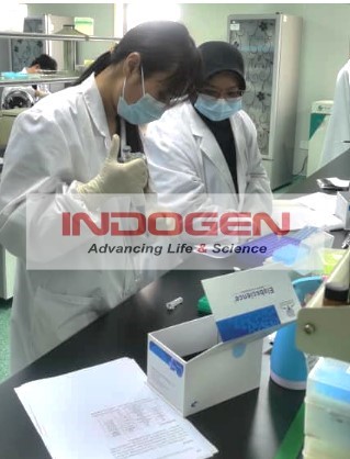 Gambar 1. Training Screening Inhibitor Kit bersama Elabscience