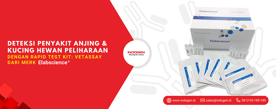 Deteksi Penyakit Anjing dan Kucing Hewan Peliharaan dengan Rapid Test Kit VETASSAY dari Merk Elabscience