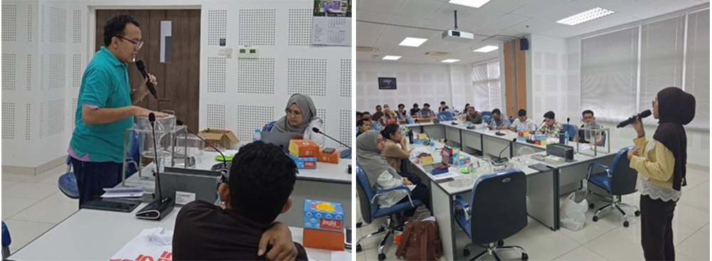 Gambar 7. Penyampaian materi audit dan demo alat