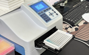 Gambar 55. Proses loading well plate pada ELISA reader